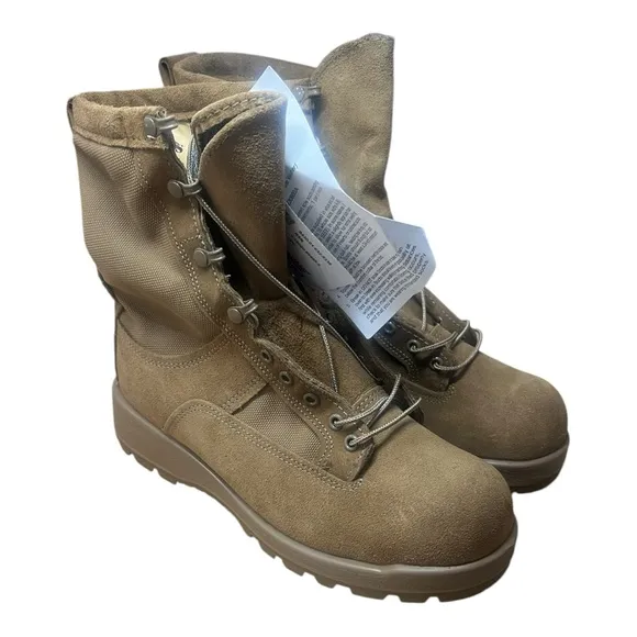 Bates Men's 10&quot; Vibram Gore-Tex Military Combat Boots Tan Size 7.5 M