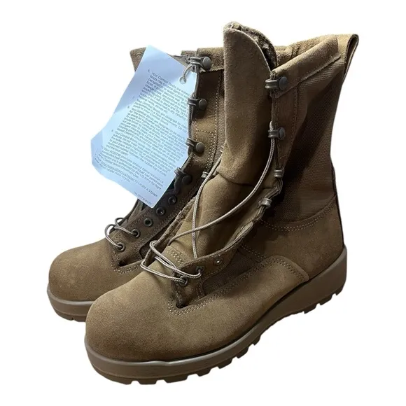 Bates Men's 10&quot; Vibram Gore-Tex Military Combat Boots Tan Size 7.5 M
