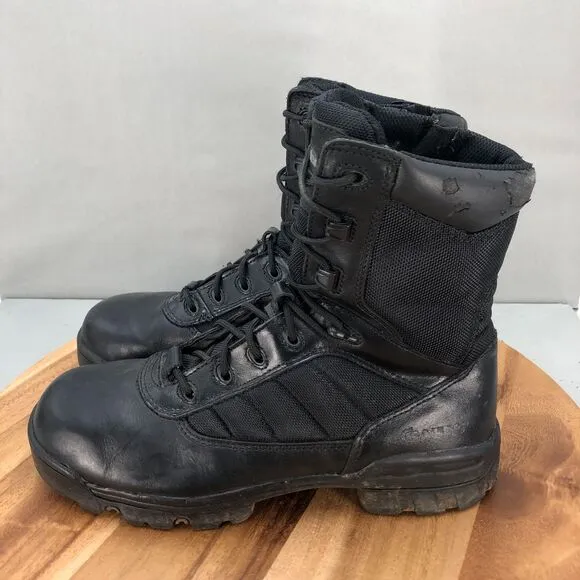 Bates Tactical Sport 2 Tall Zip Combat Boots Mens 9.5 Military‎ Black Mid Calf