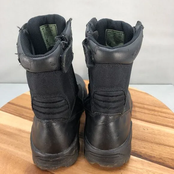 Bates Tactical Sport 2 Tall Zip Combat Boots Mens 9.5 Military‎ Black Mid Calf