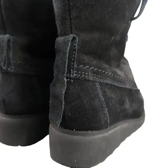 Bearpaw Shoes Women 6 Ankle Boot Lace Up Krista Leather Winter Warm Leather Wool