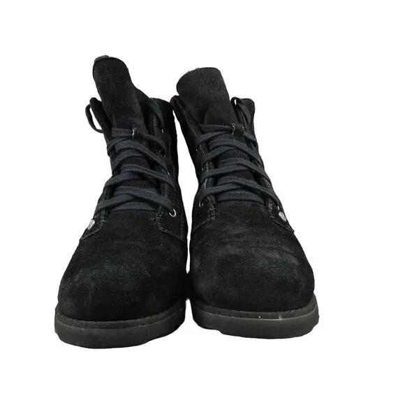 Bearpaw Shoes Women 6 Ankle Boot Lace Up Krista Leather Winter Warm Leather Wool