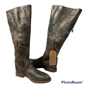 BED STU Boots NWT Black Distressed Tall Boots sz. 6