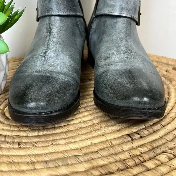 Bed Stu ROAN Boot Tall Moto Gray 6.5