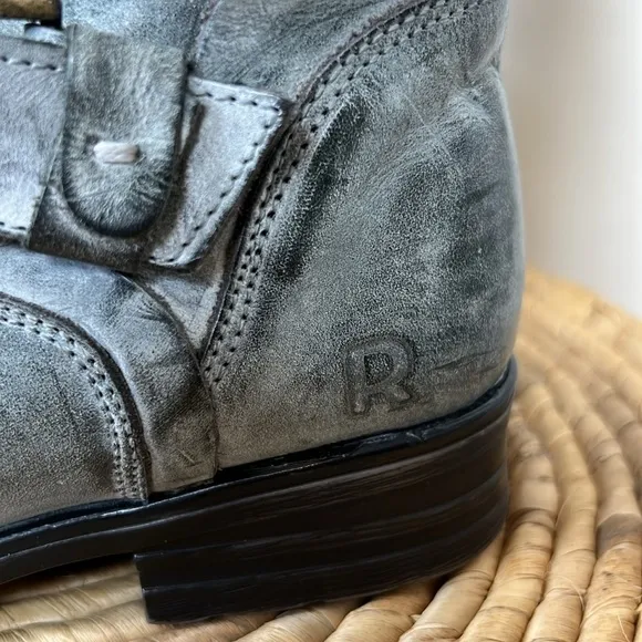 Bed Stu ROAN Boot Tall Moto Gray 6.5