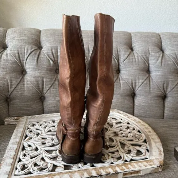Bed Stu Tall Brown Leather Boots Women’s 8