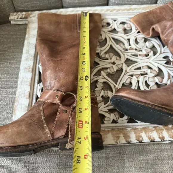 Bed Stu Tall Brown Leather Boots Women’s 8