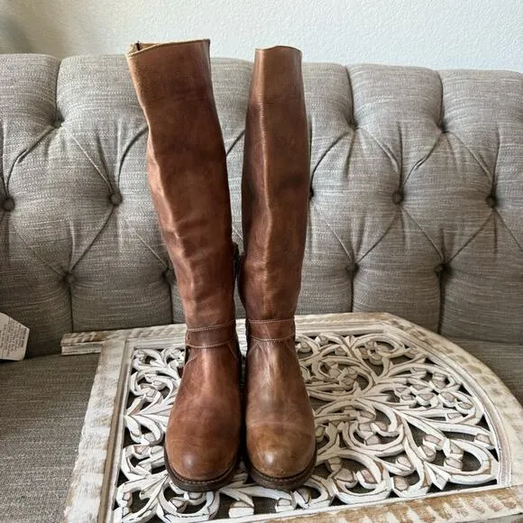 Bed Stu Tall Brown Leather Boots Women’s 8