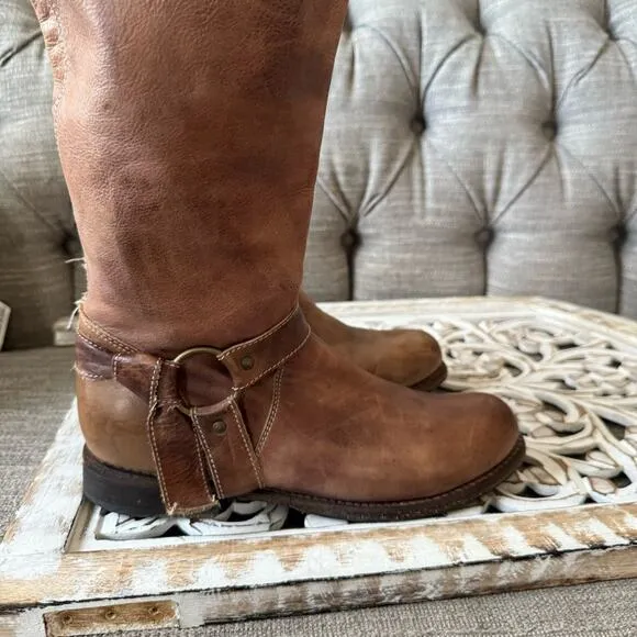 Bed Stu Tall Brown Leather Boots Women’s 8