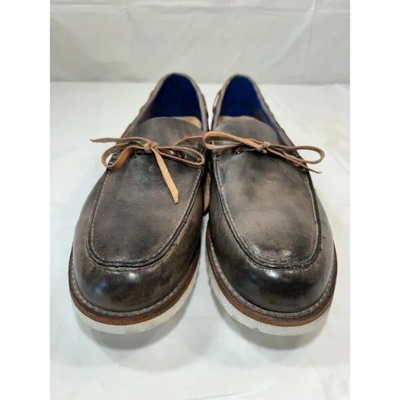Bed|Stü BEDSTU Albatross Slip-on Boat Shoe In Graphite Tan Rustic