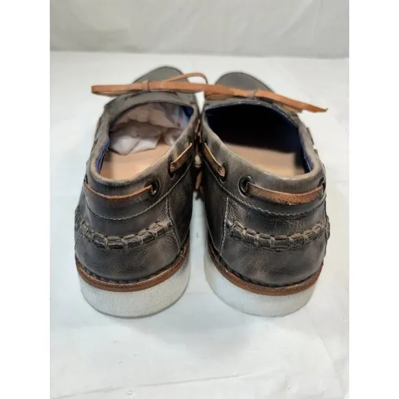 Bed|Stü BEDSTU Albatross Slip-on Boat Shoe In Graphite Tan Rustic