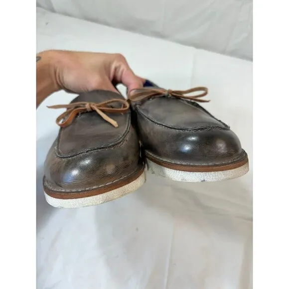 Bed|Stü BEDSTU Albatross Slip-on Boat Shoe In Graphite Tan Rustic