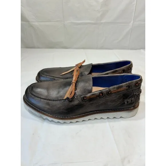 Bed|Stü BEDSTU Albatross Slip-on Boat Shoe In Graphite Tan Rustic