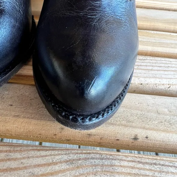 Bed|Stu Irma Graphito Rustic Black Women's Leather Ankle Boots