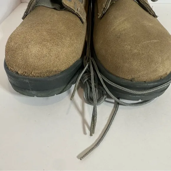 Belleville 600 ST Hot Weather Steel Toe Military Boots Tan Green Size 11.5 W EUC