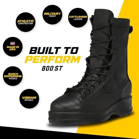 Belleville 800 ST 8” Waterproof Steel Toe Flight  Deck Combat Boots Men 7.0R USA