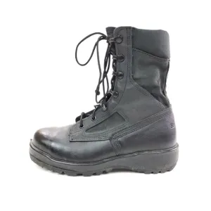 Belleville Black Leather Combat Boots Mens Size 5 W ASTM F 2413-05 Steel Toe