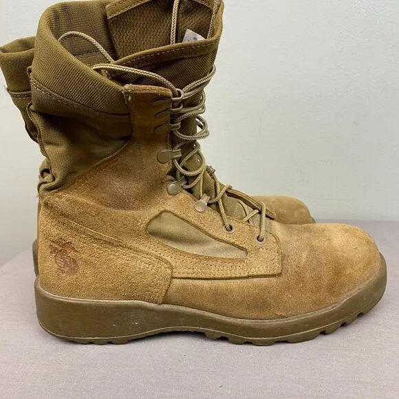 Belleville boots men's 7.5 R Brown Lace 550 military USMC USA made Vibram Combat