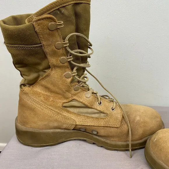 Belleville boots men's 7.5 R Brown Lace 550 military USMC USA made Vibram Combat