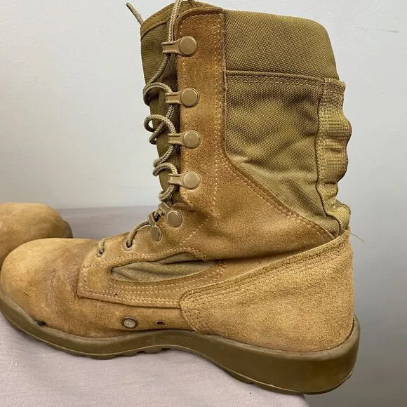 Belleville boots men's 7.5 R Brown Lace 550 military USMC USA made Vibram Combat