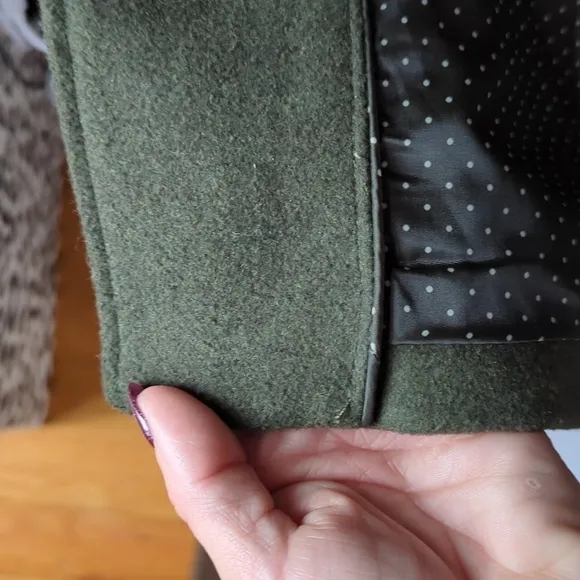 Bershka Premium Outerwear Forest Green Asymmetrical Coat