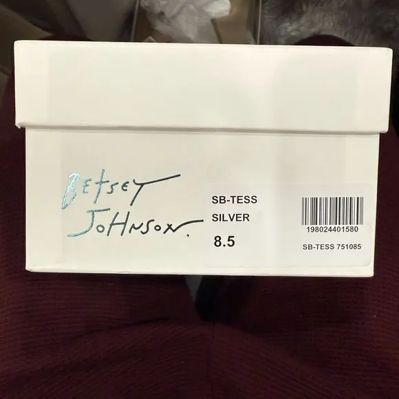 BETSY JOHNSON Elegant Silver Rhinestone Mary Jane Flats NEW IN BOX!