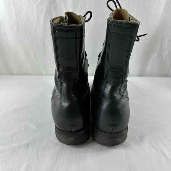 BFG BF Goodrich Vintage Black Leather Military Combat Boots Mens Size 7 W Jump