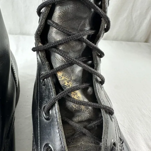BFG BF Goodrich Vintage Black Leather Military Combat Boots Mens Size 7 W Jump