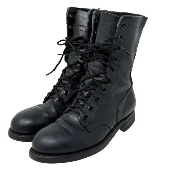 Biltrite ANSI Z41.1-1967/75 Black Vtg Combat Military Boots Steel Toe Size 5.5 R
