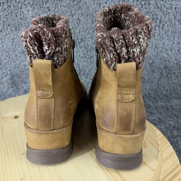 Bionica Ocava Wedge Boots Womens Size 10 Leather Weatherproof Lined All Weather