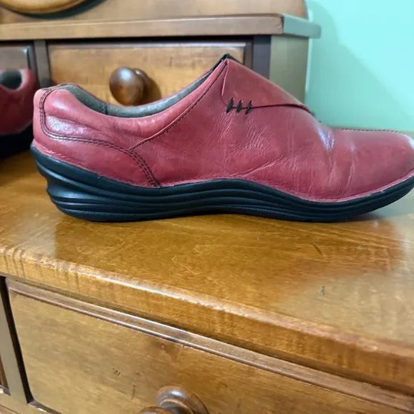 Bionica  Veridas Red Leather Slip-On Shoes