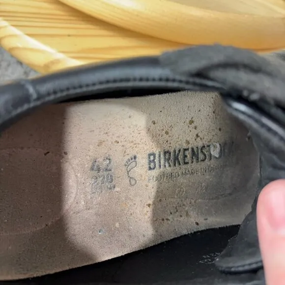 Birkenstock Bend Low Leather Sneaker Mens Size 8.5 Black Casual Shoe EU 42