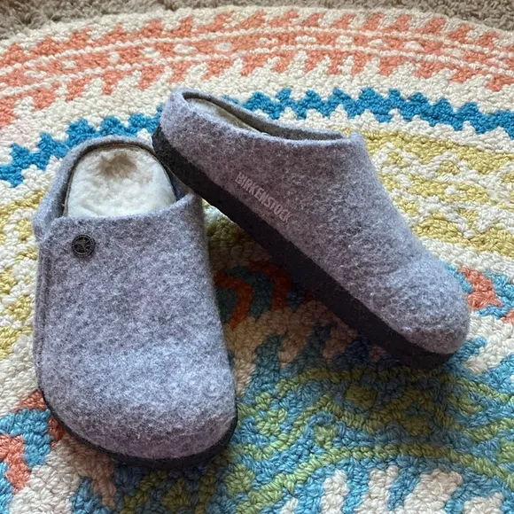 Birkenstock Kids Shearling Wool Slip on Shoes