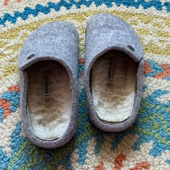 Birkenstock Kids Shearling Wool Slip on Shoes