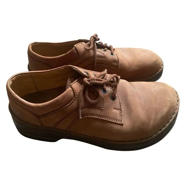 Birkenstock Memphis Oxford Shoes L 10 /M 8/EU 41 Brown Leather Lace Up Comfort