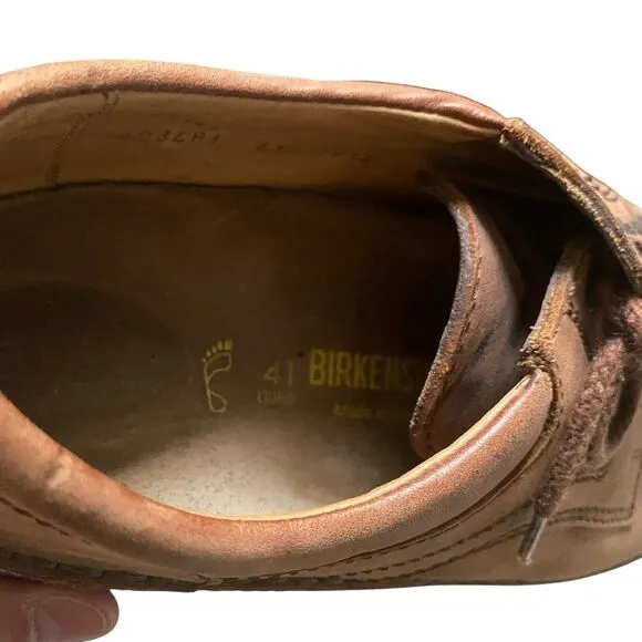 Birkenstock Memphis Oxford Shoes L 10 /M 8/EU 41 Brown Leather Lace Up Comfort