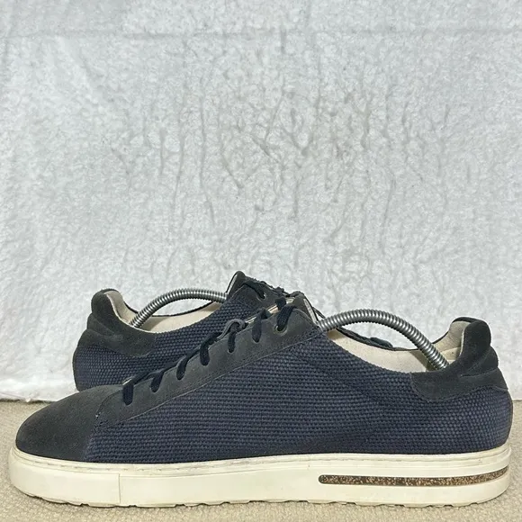 Birkenstock Mens Blue Canvas Suede Bend Low Midnight Sneaker Shoes SZ EU 45 US12