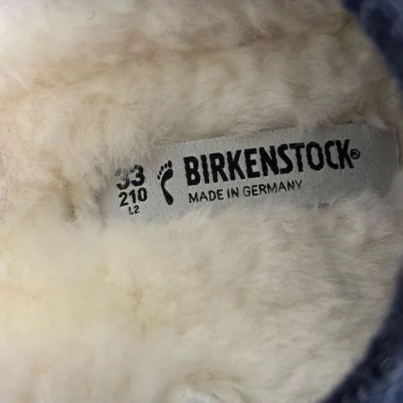 Birkenstock Zermatt Shearling Kids dark blue felt size 2
