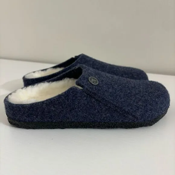 Birkenstock Zermatt Shearling Kids dark blue felt size 2