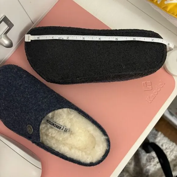 Birkenstock Zermatt Shearling Kids dark blue felt size 2