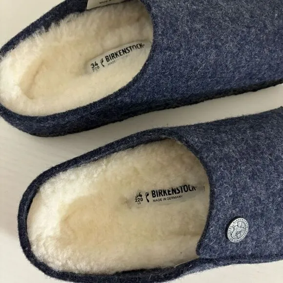 Birkenstock Zermatt Shearling Kids dark blue felt size 3
