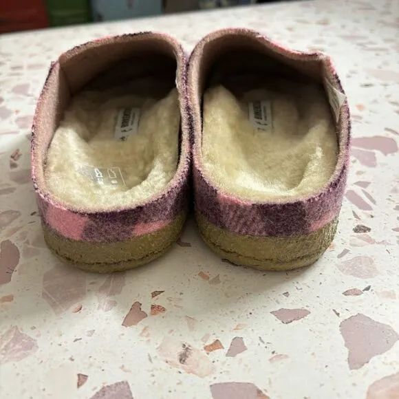 Birkenstock Zermatt Wool Felt/Shearling Dark Berry/Pink clogs shoes slippers new