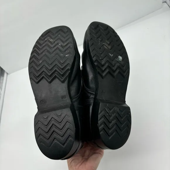 Black Military Leather PJ Combat Boots