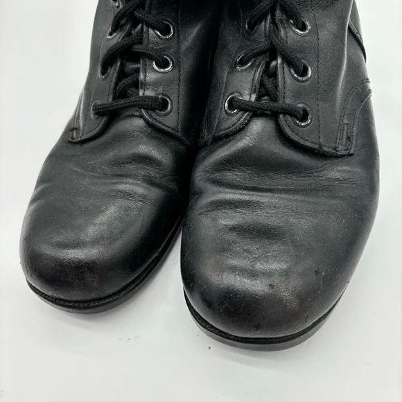 Black Military Leather PJ Combat Boots