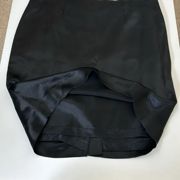Black Suit Skirt Set With White Stones Details Size Large