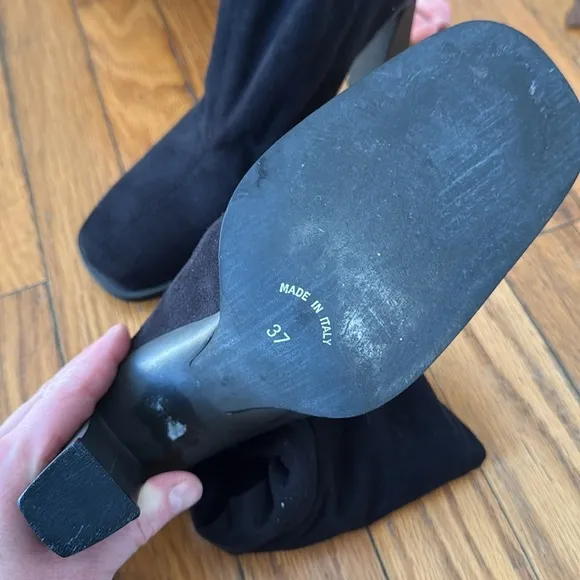 Black tall boots made in Italy 37
