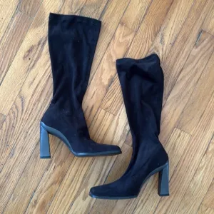 Black tall boots made in Italy 37