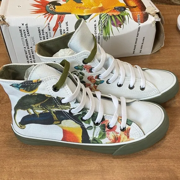 BLANX women'High-Top Limited-Edition Casual Cotton Casual‎ Canvas Classic sz 7