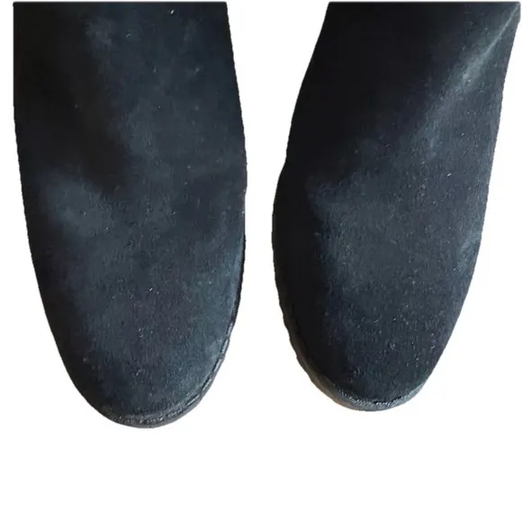 BLONDO Tamzin Waterproof Black Suede Booties‎ 2.5&quot; Heel Boots SZ WOMEN'S 5.5 EUC