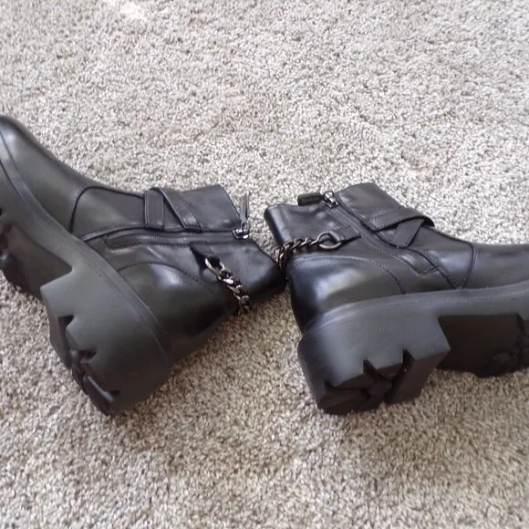 Blondo waterproof black combat boots 6.5